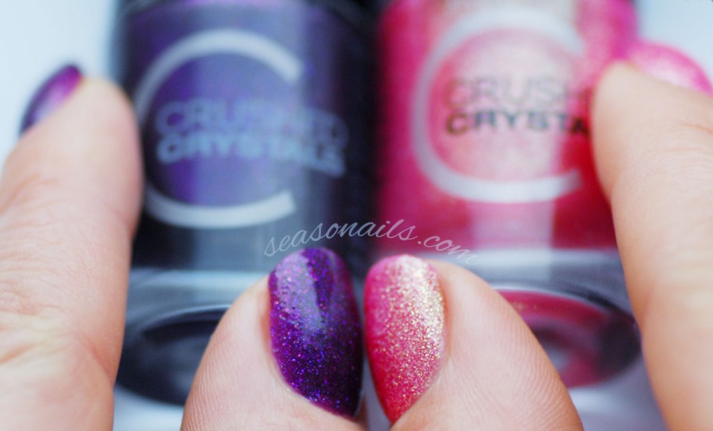 Catrice Crushed Crystals textured swatches