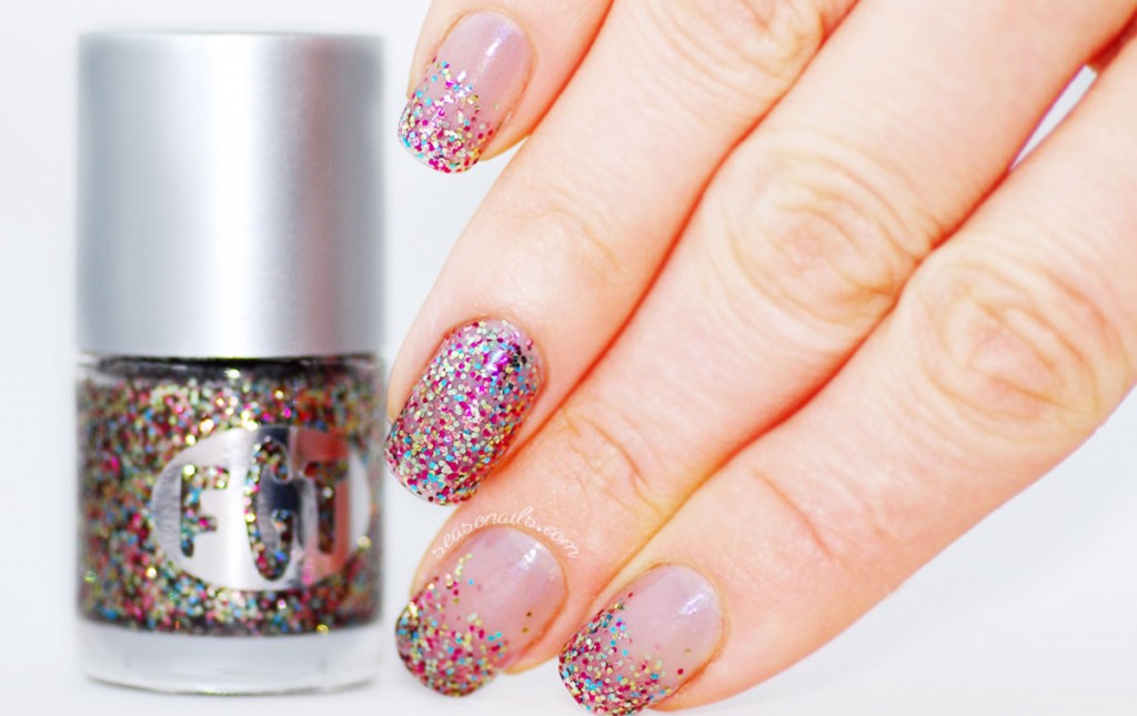 Christmas glitter nails indie polish FGT Glitter Bloom