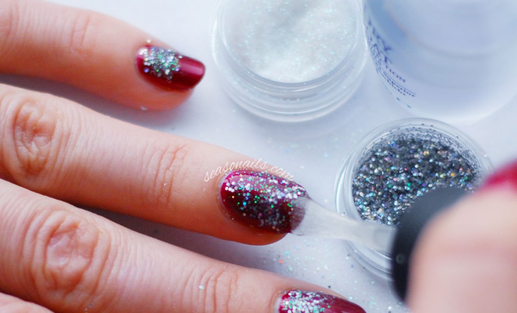 glitter party nails tutorial