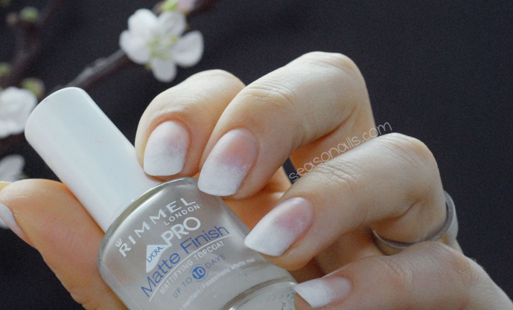 gradient french nails matte