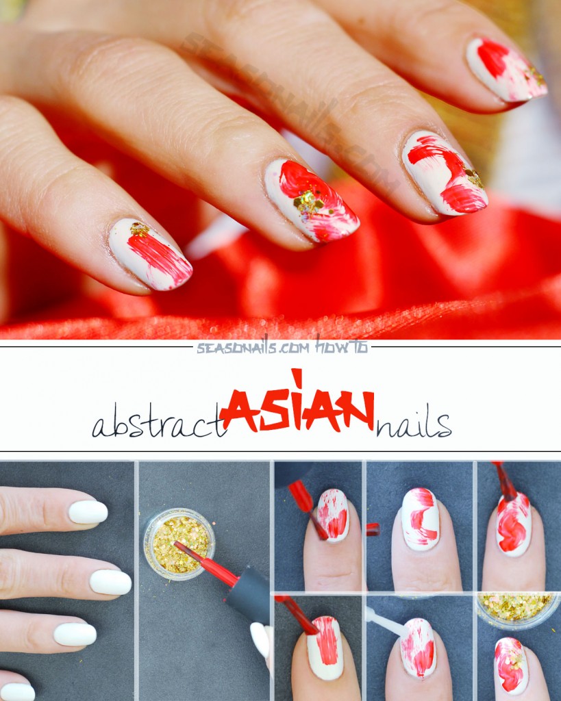 how to abstract asian nails met gala tutorial
