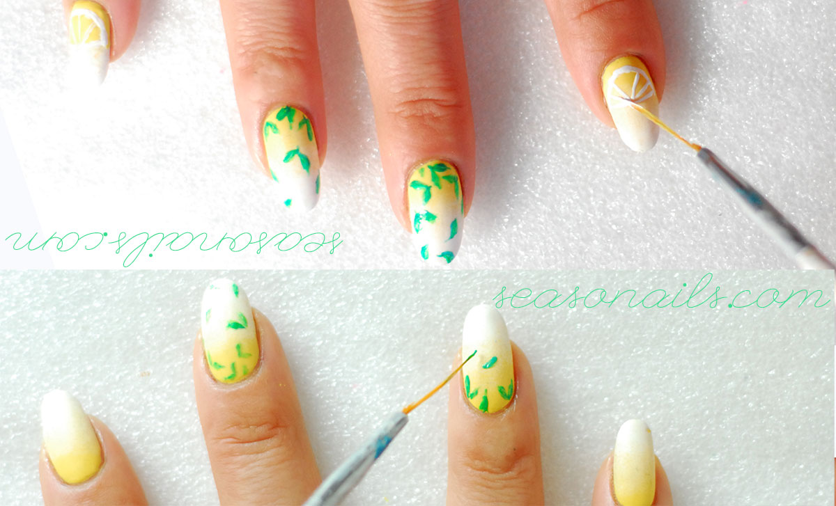 how to paint lemonade nails