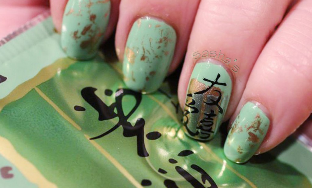 japanese nail art green tea