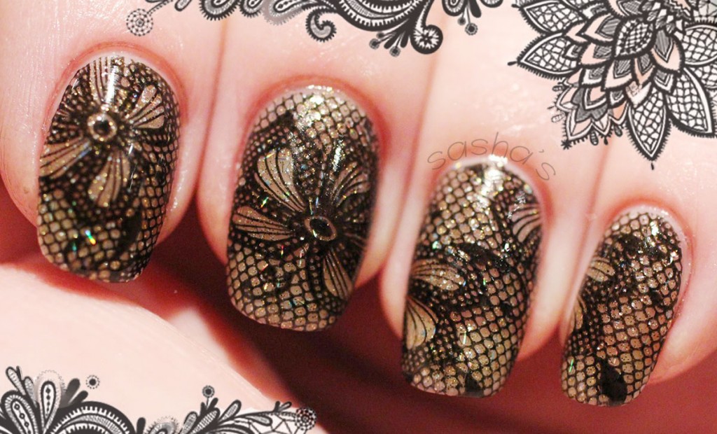 lace stamped fabulous nails