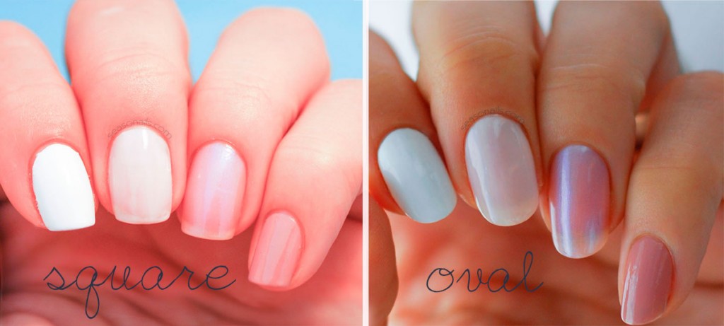nails shape square to oval