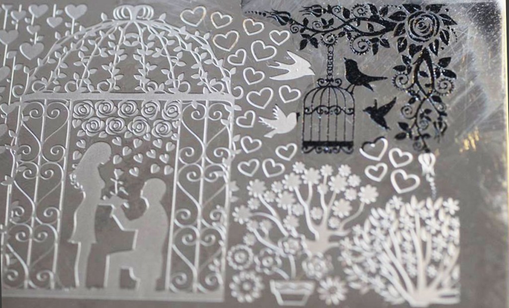 nails stamping plate romantic