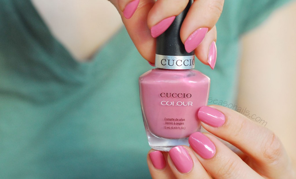 powdery pink nail polish cuccio turkish delight
