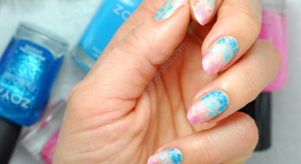 spring easter pastel flowers nails
