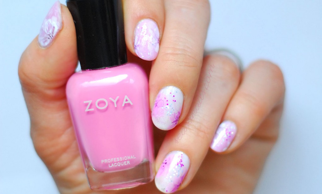 spring flowers nails valentines day