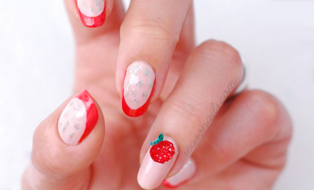strawberry summer nails