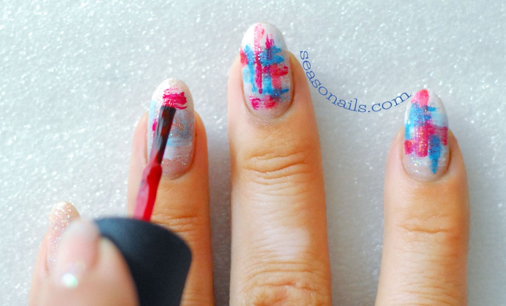 4th of july nails step by step