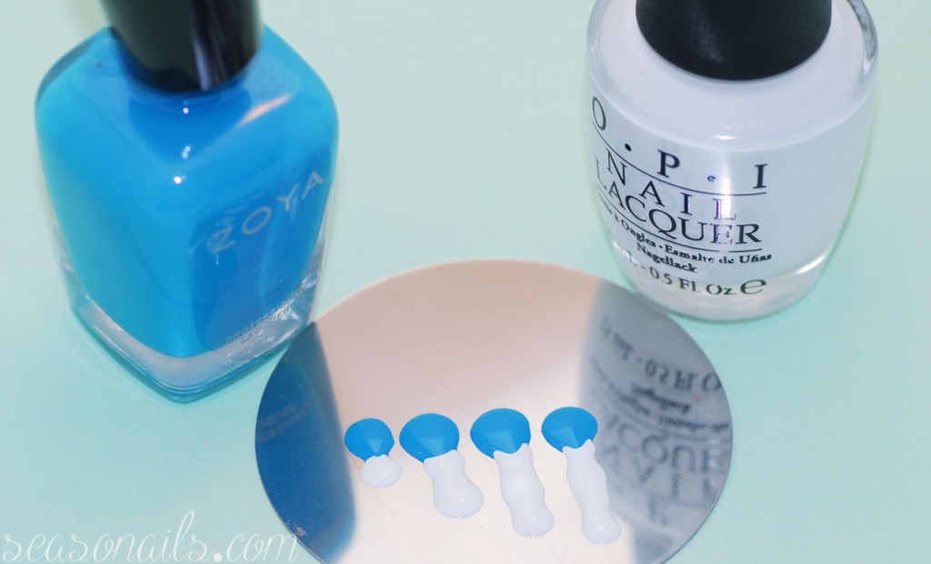 easiest gradient nails how to two