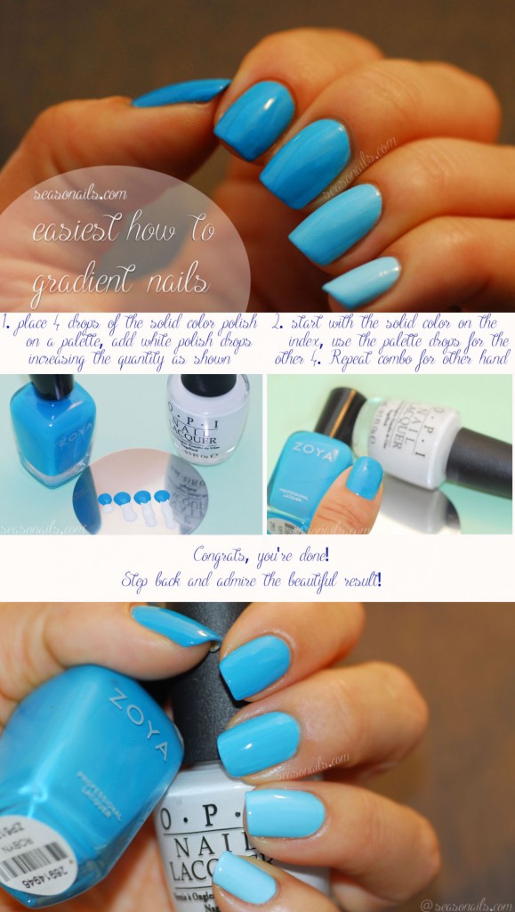 easiest ombre gradient nails tutorial