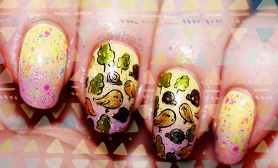easter pastels stamped nails