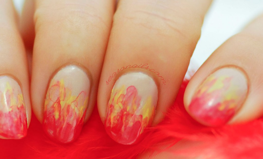 flames fire nails