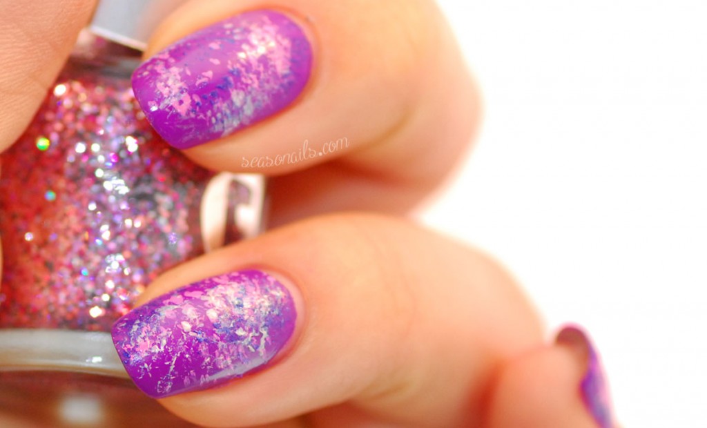 Galaxy Nails tutorial before glitter