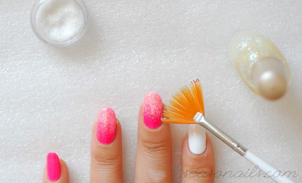 glitter gradient summer nails how to