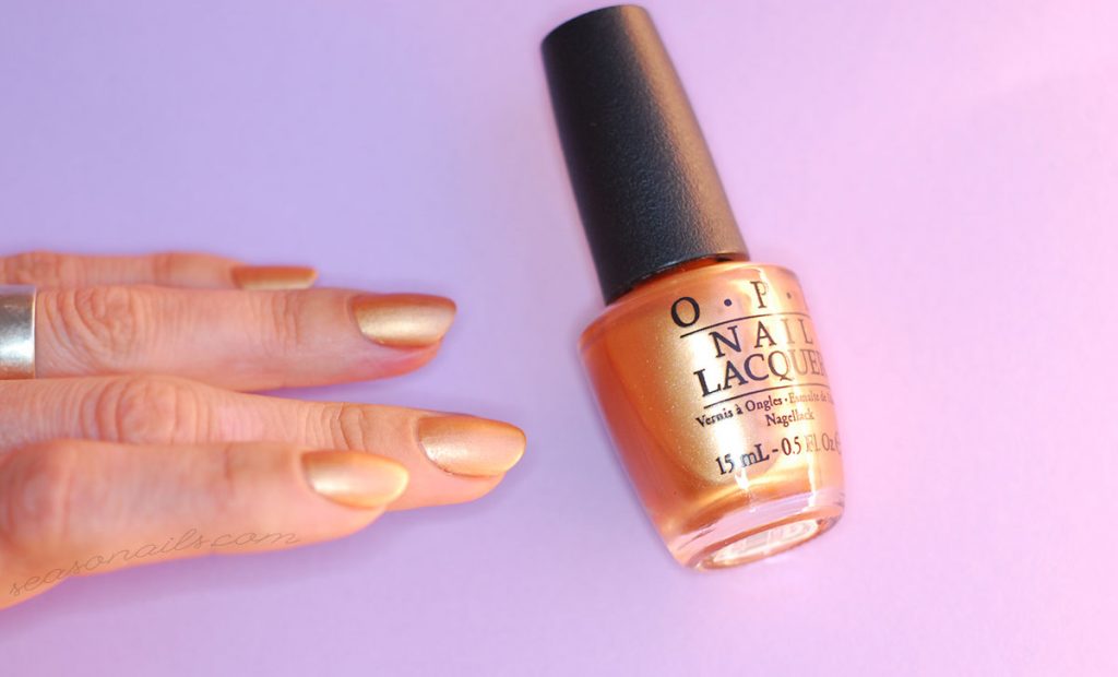 opi gold copper nail polish