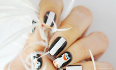 penguins of madagascar skipper nail art