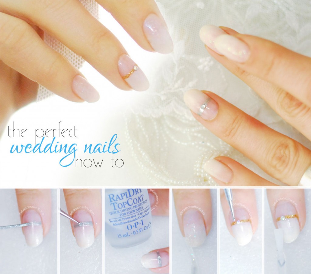 perfect wedding nails how to step by step