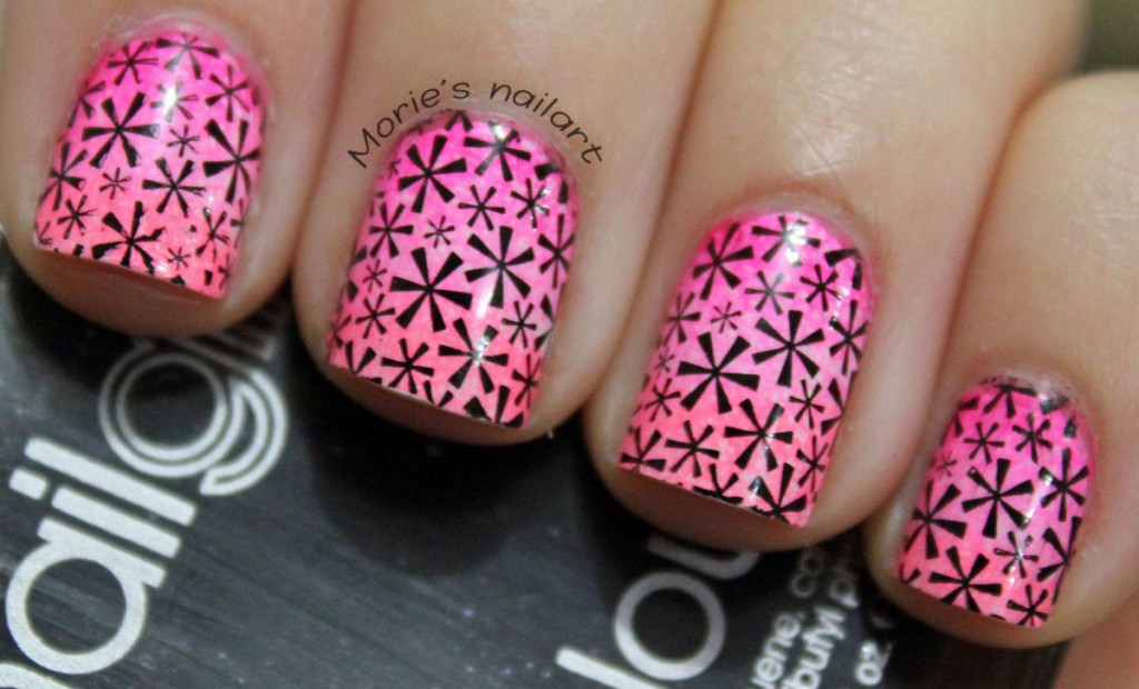 pink black Morie s Nailart guest nails for Seasonails