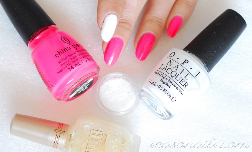 pink neon summer nails how to