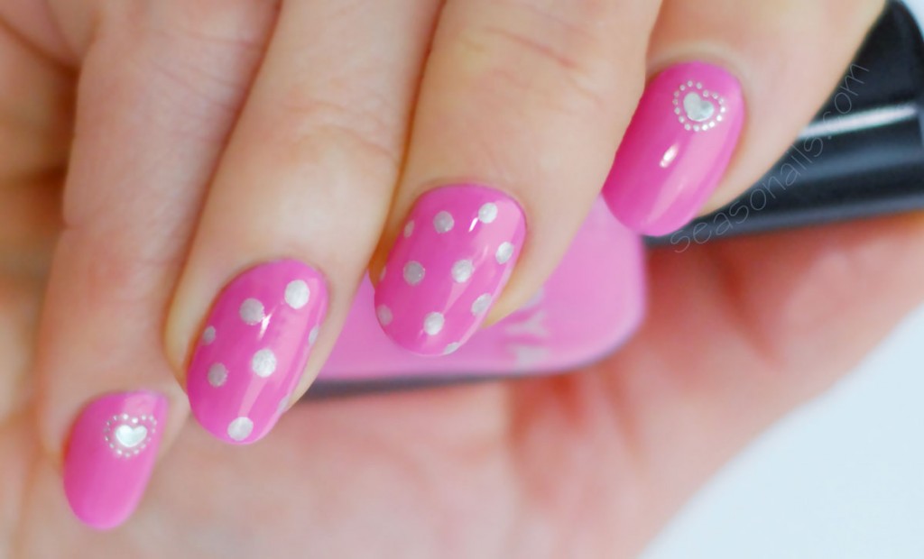 pink valentine s day nails