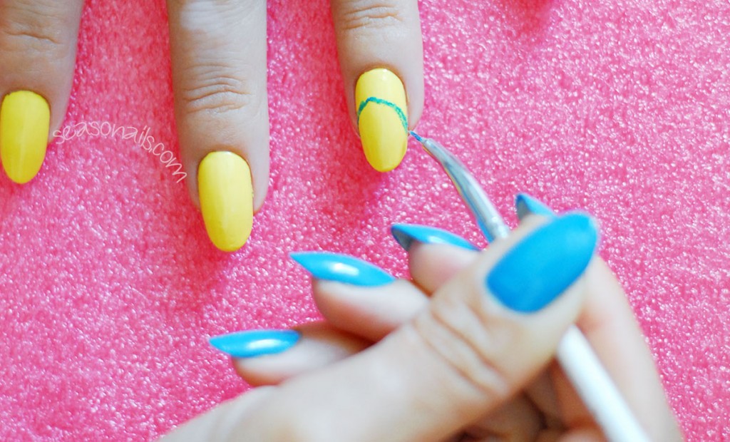 pixar inside out movie nails step by step