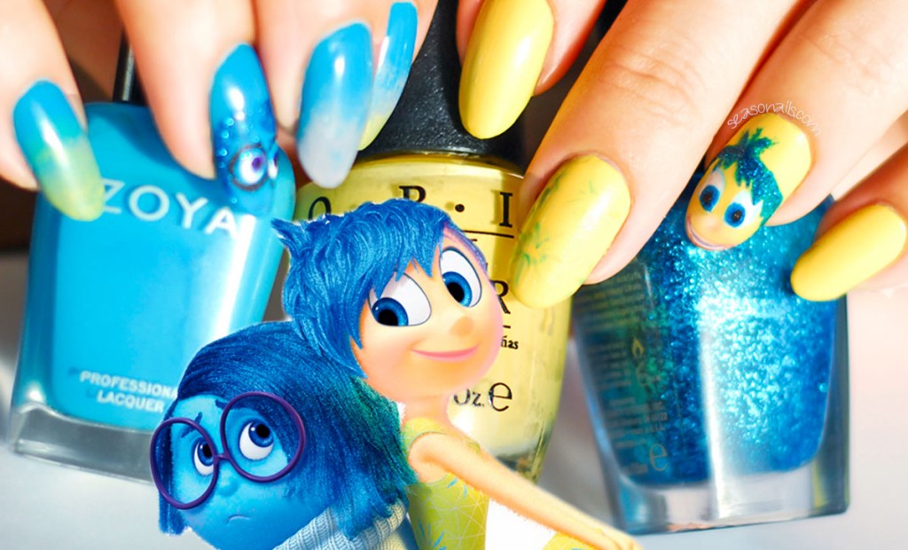 pixar inside out nails joy sadness