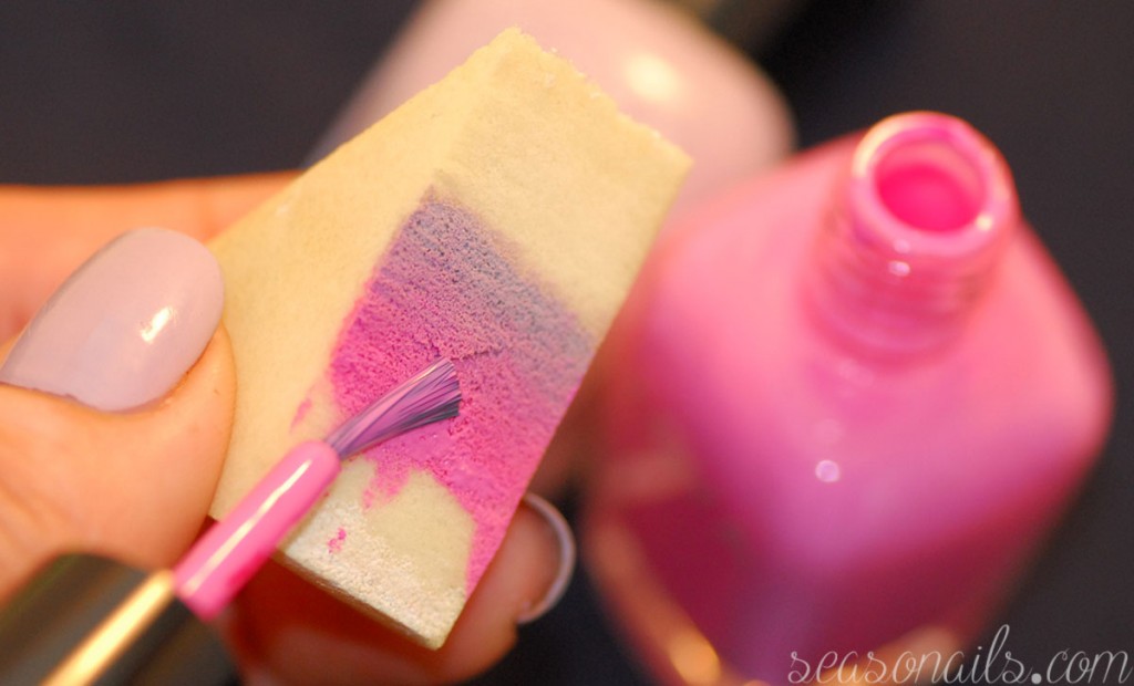 simple girly gradient nails tutorial sponge