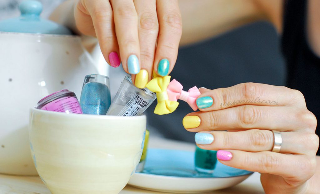 spring summer colorful easy nails